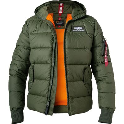 ALPHA INDUSTRIES Herren Steppjacke grün unifarben L ALPHA INDUSTRIES Herren Steppjacke grün unifarben L