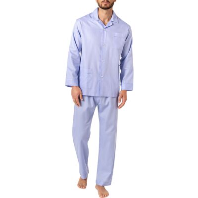 Novila Herren Pyjama blau Baumwolle meliert 54 (XL) Novila Herren Pyjama blau Baumwolle meliert 54 (XL)