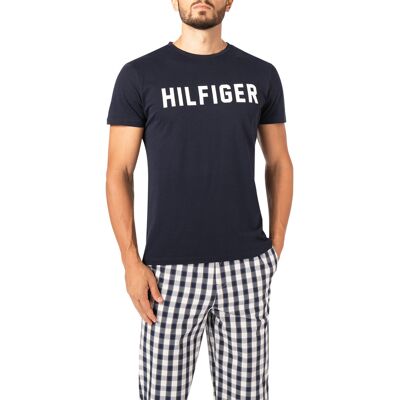 Tommy Hilfiger Herren T-Shirt blau Baumwolle unifarben S Tommy Hilfiger Herren T-Shirt blau Baumwolle unifarben S
