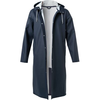 STUTTERHEIM Herren Regenmantel blau PVC unifarben 52 (L) STUTTERHEIM Herren Regenmantel blau PVC unifarben 52 (L)