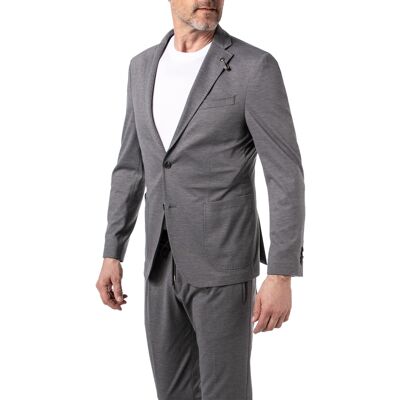 BALDESSARINI Herren Sakko grau Jersey meliert Slim Fit 58 BALDESSARINI Herren Sakko grau Jersey meliert Slim Fit 58