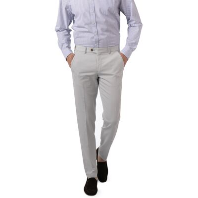 HILTL Herren Hose grau Baumwolle Slim Fit 102 HILTL Herren Hose grau Baumwolle Slim Fit 102