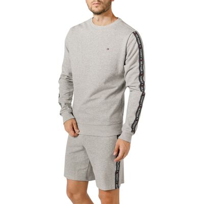 Tommy Hilfiger Herren Sweatshirt grau Baumwolle meliert L Tommy Hilfiger Herren Sweatshirt grau Baumwolle meliert L