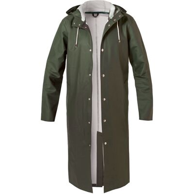STUTTERHEIM Herren Regenmantel grün PVC unifarben 52 (L) STUTTERHEIM Herren Regenmantel grün PVC unifarben 52 (L)