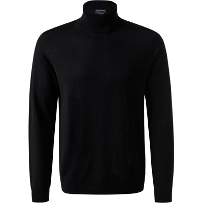 JOOP! Herren Pullover schwarz Merinowolle unifarben L JOOP! Herren Pullover schwarz Merinowolle unifarben L