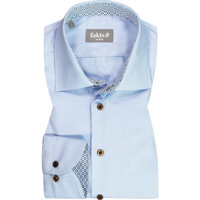 fakts Herren Hemd blau Baumwolle meliert 45 fakts Herren Hemd blau Baumwolle meliert 45