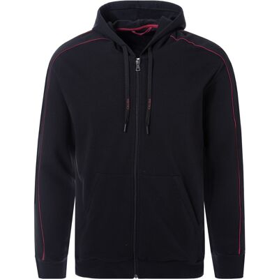 CALIDA Herren Sweatjacke schwarz Baumwolle unifarben S CALIDA Herren Sweatjacke schwarz Baumwolle unifarben S