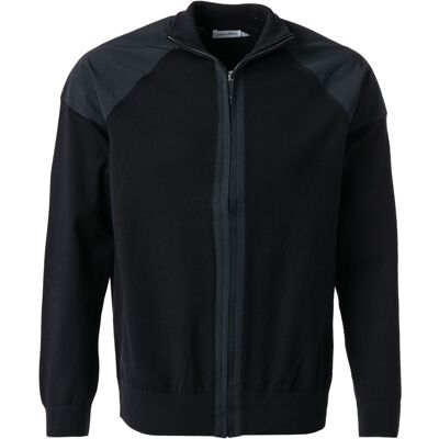 Calvin Klein Herren Strickjacke schwarz unifarben L Calvin Klein Herren Strickjacke schwarz unifarben L