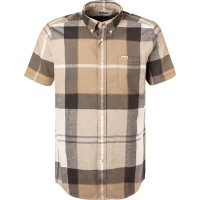 Barbour Herren Kurzarmhemd beige kariert L Barbour Herren Kurzarmhemd beige kariert L