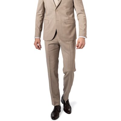 BALDESSARINI Herren Hose beige Schurwolle meliert Slim Fit 98 BALDESSARINI Herren Hose beige Schurwolle meliert Slim Fit 98