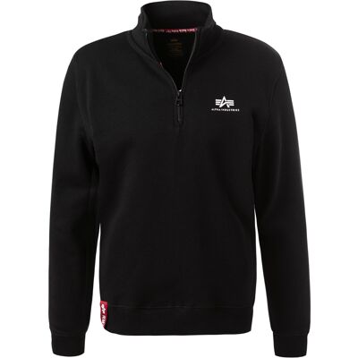 ALPHA INDUSTRIES Herren Troyer schwarz Baumwolle unifarben L ALPHA INDUSTRIES Herren Troyer schwarz Baumwolle unifarben L