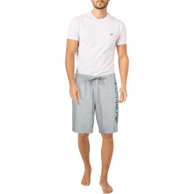 EMPORIO ARMANI Herren Bermudas grau Jersey-Baumwolle meliert M EMPORIO ARMANI Herren Bermudas grau Jersey-Baumwolle meliert M