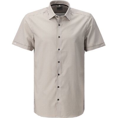 OLYMP Herren Kurzarmhemd beige Baumwoll-Stretch 44 OLYMP Herren Kurzarmhemd beige Baumwoll-Stretch 44