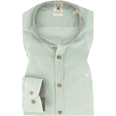 PURE Herren Hemd grün Baumwoll-Stretch gemustert Slim Fit XXL PURE Herren Hemd grün Baumwoll-Stretch gemustert Slim Fit XXL