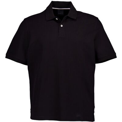 bugatti Herren Polo-Shirt schwarz Baumwoll-Piqué S bugatti Herren Polo-Shirt schwarz Baumwoll-Piqué S