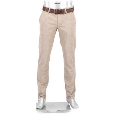Alberto Herren Chino beige Baumwolle meliert 35/40 Alberto Herren Chino beige Baumwolle meliert 35/40