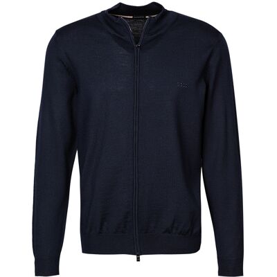 BOSS Black Herren Cardigan blau Schurwolle unifarben M BOSS Black Herren Cardigan blau Schurwolle unifarben M