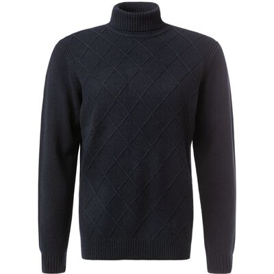 bugatti Herren Rollkragenpullover blau unifarben M bugatti Herren Rollkragenpullover blau unifarben M