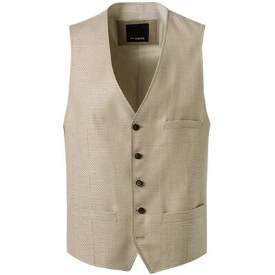 ROY ROBSON Herren Weste beige gemustert 48 ROY ROBSON Herren Weste beige gemustert 48