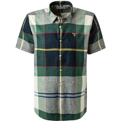 Barbour Herren Kurzarmhemd grün kariert M Barbour Herren Kurzarmhemd grün kariert M