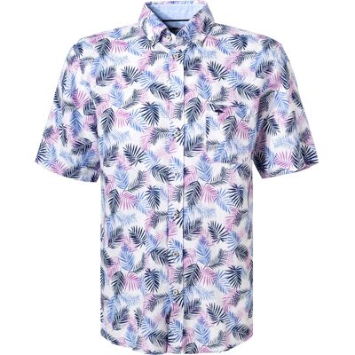 Fynch-Hatton Herren Kurzarmhemd blau Leinen geblümt M Fynch-Hatton Herren Kurzarmhemd blau Leinen geblümt M