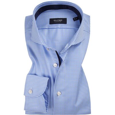 OLYMP Signature Herren Hemd blau Baumwolle gemustert 46 OLYMP Signature Herren Hemd blau Baumwolle gemustert 46