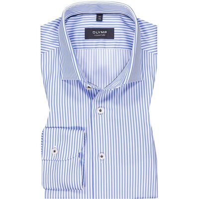 OLYMP Signature Herren Hemd blau Baumwolle gestreift 46 OLYMP Signature Herren Hemd blau Baumwolle gestreift 46
