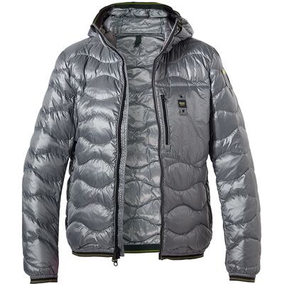 Blauer. USA Herren Daunenjacke grau Mikrofaser unifarben M Blauer. USA Herren Daunenjacke grau Mikrofaser unifarben M