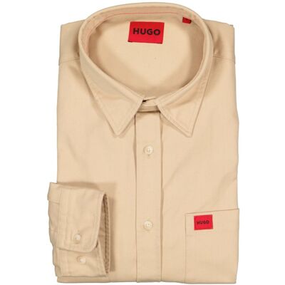 HUGO Herren Hemd beige S HUGO Herren Hemd beige S