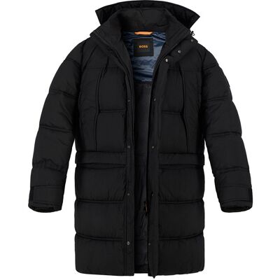 BOSS Orange Herren Jacke schwarz Mikrofaser unifarben 54 (XL) BOSS Orange Herren Jacke schwarz Mikrofaser unifarben 54 (XL)