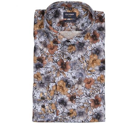 OLYMP Herren Hemd blau Baumwolle gemustert 40 OLYMP Herren Hemd blau Baumwolle gemustert 40
