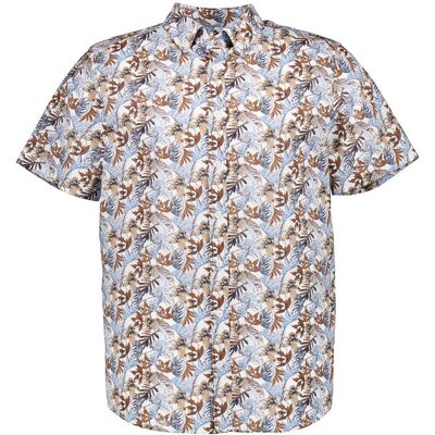 bugatti Herren Kurzarmhemd beige geblümt XXL bugatti Herren Kurzarmhemd beige geblümt XXL