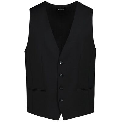 BOSS Black Herren Weste schwarz Slim Fit 56 BOSS Black Herren Weste schwarz Slim Fit 56