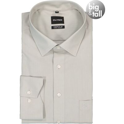 OLYMP Herren Hemd grau Baumwolle meliert Comfort Fit 54 OLYMP Herren Hemd grau Baumwolle meliert Comfort Fit 54