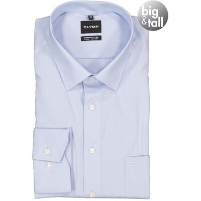 OLYMP Herren Hemd blau Baumwolle meliert Comfort Fit 54 OLYMP Herren Hemd blau Baumwolle meliert Comfort Fit 54