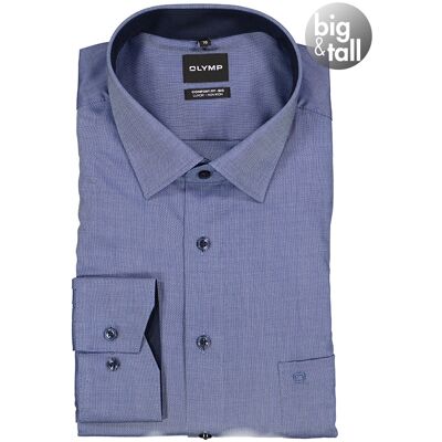 OLYMP Herren Hemd blau Baumwolle meliert Comfort Fit 54 OLYMP Herren Hemd blau Baumwolle meliert Comfort Fit 54