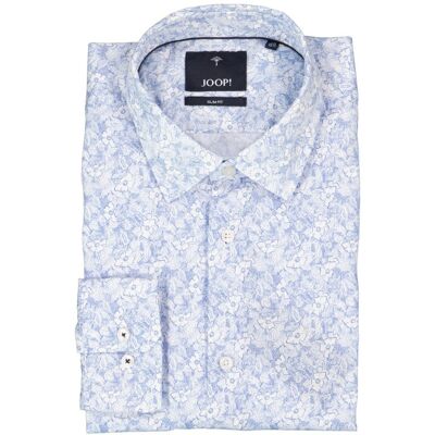 JOOP! Herren Hemd blau Baumwolle geblümt Slim Fit 38 JOOP! Herren Hemd blau Baumwolle geblümt Slim Fit 38