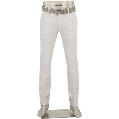 Alberto Herren Chino blau Baumwolle-Leinen kariert 33/34 Alberto Herren Chino blau Baumwolle-Leinen kariert 33/34