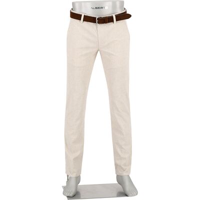 Alberto Herren Chino blau Baumwolle-Leinen kariert 35/30 Alberto Herren Chino blau Baumwolle-Leinen kariert 35/30