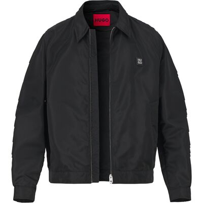 HUGO Herren Jacke schwarz Mikrofaser unifarben S HUGO Herren Jacke schwarz Mikrofaser unifarben S