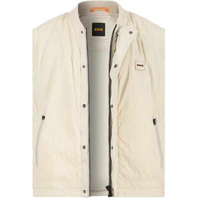 BOSS Orange Herren Weste beige Mikrofaser unifarben 56 (XXL) BOSS Orange Herren Weste beige Mikrofaser unifarben 56 (XXL)