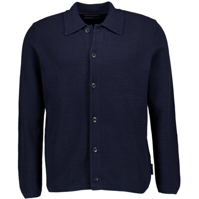 Marc O'Polo Herren Cardigan blau Baumwolle unifarben M Marc O'Polo Herren Cardigan blau Baumwolle unifarben M