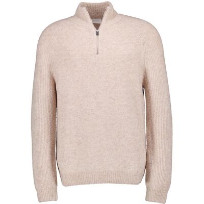 BALDESSARINI Herren Troyer beige Wolle unifarben M BALDESSARINI Herren Troyer beige Wolle unifarben M