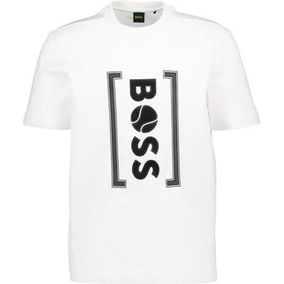 BOSS Green Herren T-Shirt weiß Baumwoll-Stretch XL BOSS Green Herren T-Shirt weiß Baumwoll-Stretch XL