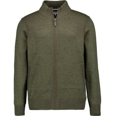 Brax Herren Strickjacke grün Baumwolle unifarben L Brax Herren Strickjacke grün Baumwolle unifarben L