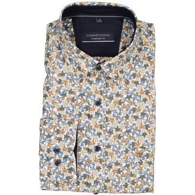 CasaModa Herren Hemd blau Baumwolle gemustert Comfort Fit 5XL CasaModa Herren Hemd blau Baumwolle gemustert Comfort Fit 5XL