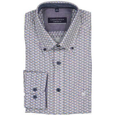 CasaModa Herren Hemd blau Baumwolle gemustert Comfort Fit 5XL CasaModa Herren Hemd blau Baumwolle gemustert Comfort Fit 5XL
