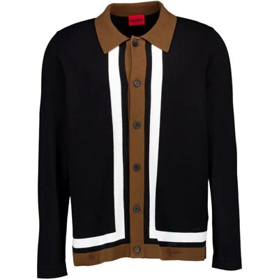 HUGO Herren Cardigan schwarz unifarben XL HUGO Herren Cardigan schwarz unifarben XL
