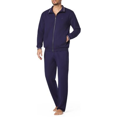 bugatti Herren Hausanzug blau Baumwolle unifarben 56 (XXL) bugatti Herren Hausanzug blau Baumwolle unifarben 56 (XXL)