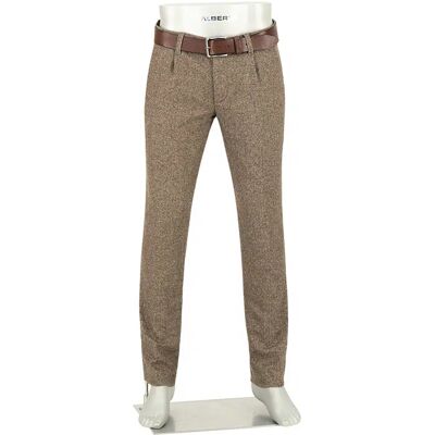 Alberto Herren Hosen braun Wool gemustert 36/30 Alberto Herren Hosen braun Wool gemustert 36/30